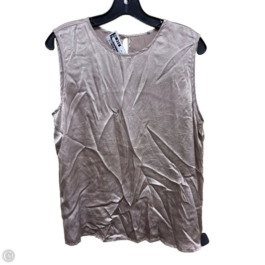 Top Sleeveless By Atm In Taupe, Size: M