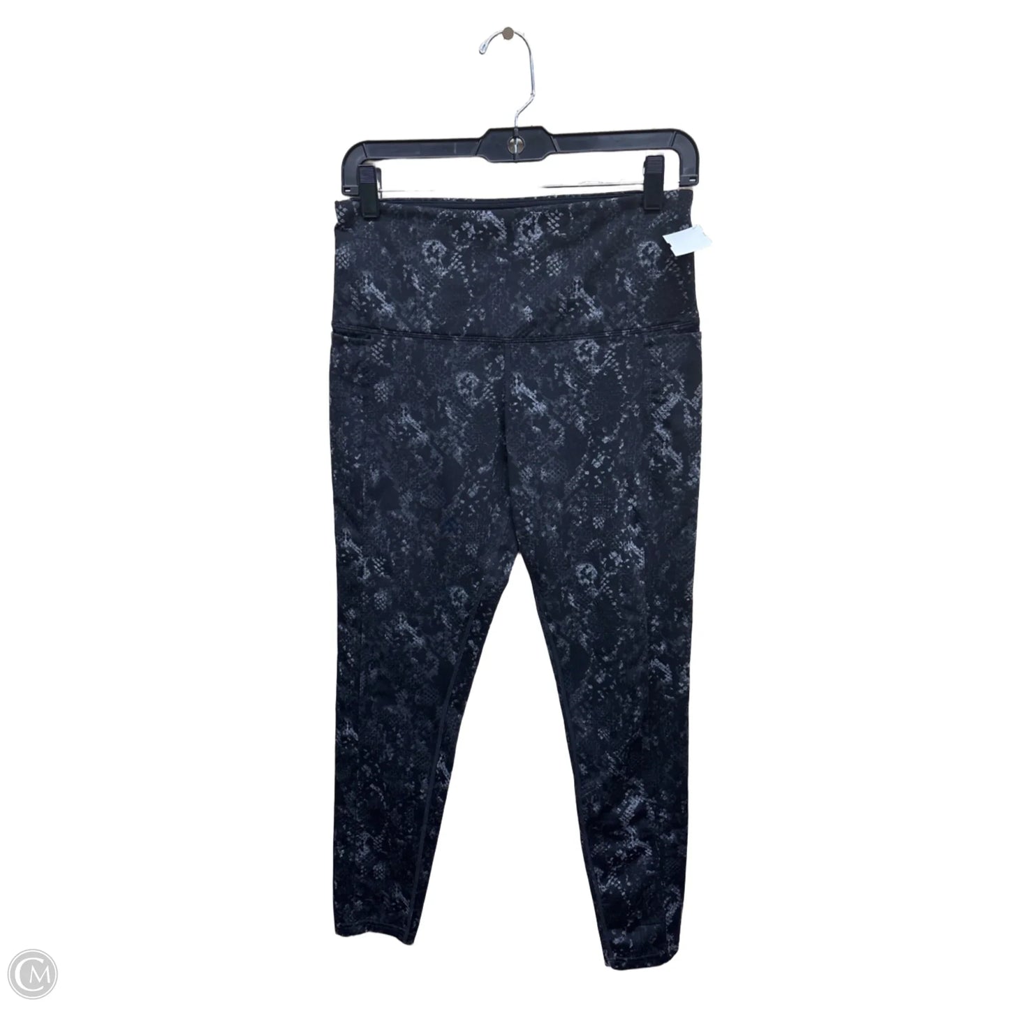 Athletic Leggings By Tuff Athletics In Black & Grey, Size: M