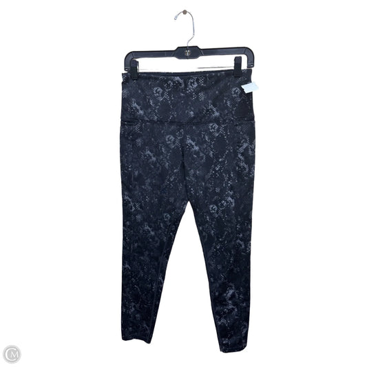 Athletic Leggings By Tuff Athletics In Black & Grey, Size: M