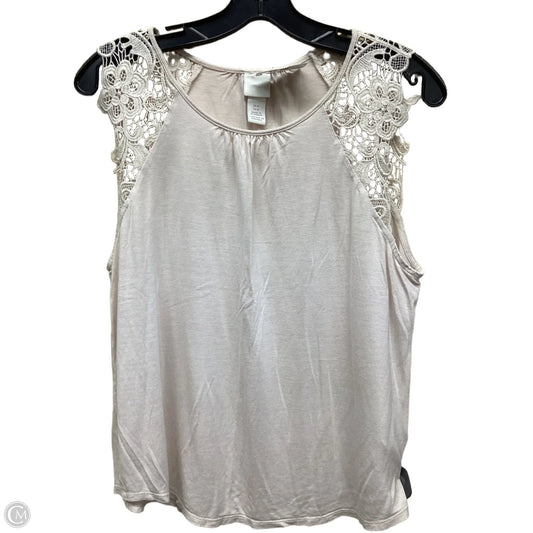 Top Sleeveless By H&m In Pink, Size: M