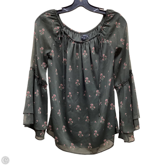 Top Long Sleeve By White House Black Market In Green, Size: Xs