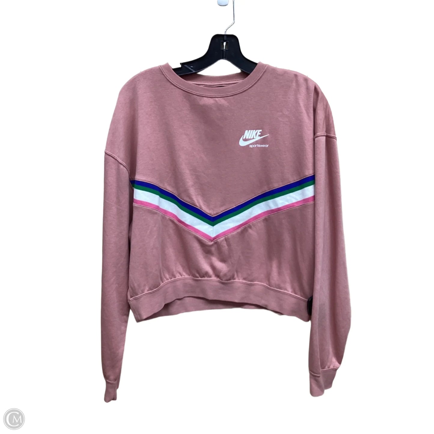 Athletic Sweatshirt Crewneck By Nike Apparel In Multi-colored, Size: S