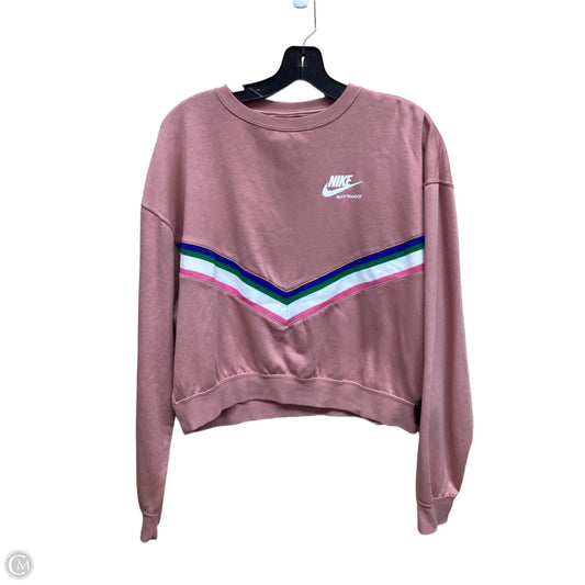 Athletic Sweatshirt Crewneck By Nike Apparel In Multi-colored, Size: S