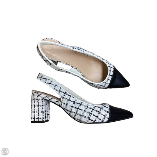 Shoes Heels Block By Clothes Mentor In Black & White, Size: 10
