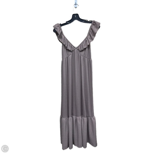 Dress Casual Midi By Caution To The Wind In Brown, Size: M