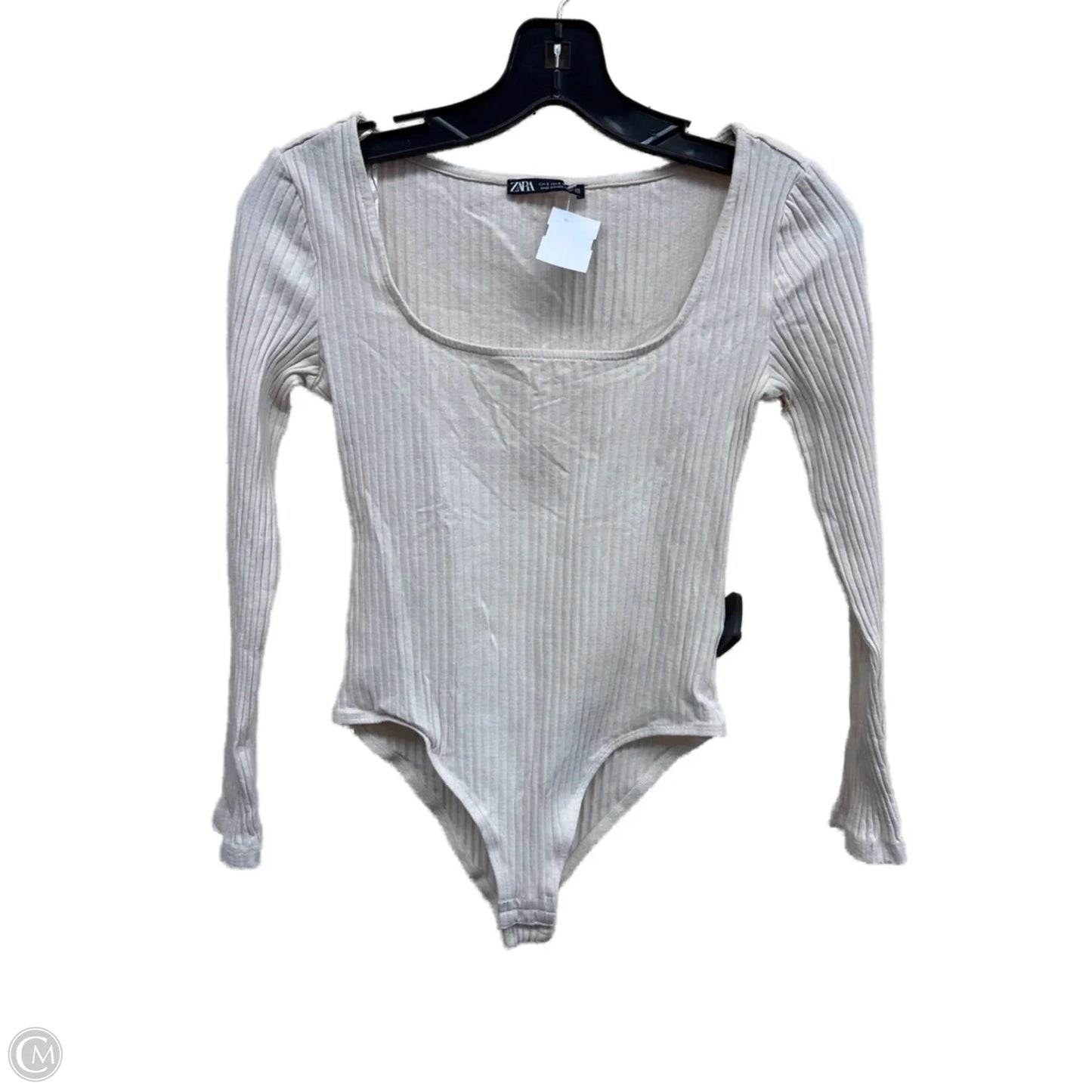 Top Long Sleeve By Zara In Beige, Size: S