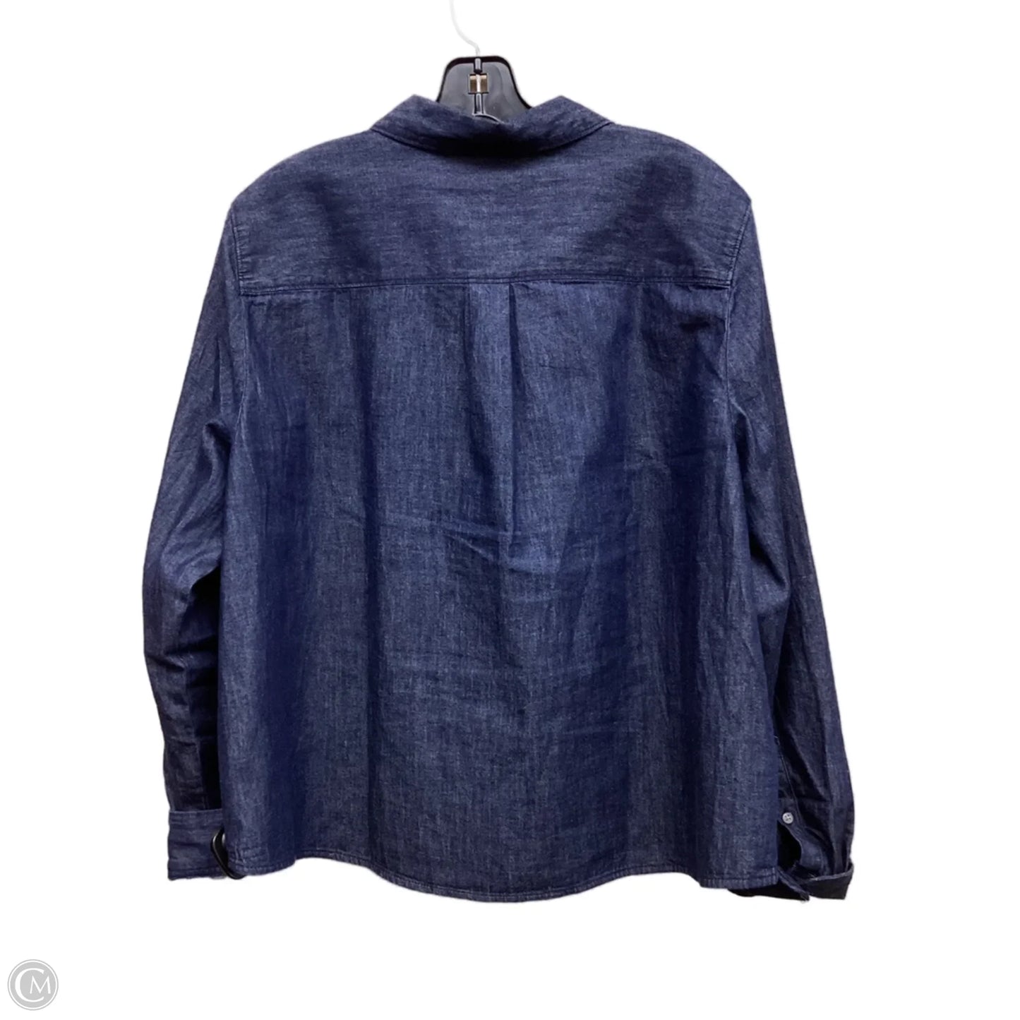 Top Long Sleeve By J. Crew In Blue Denim, Size: Xl