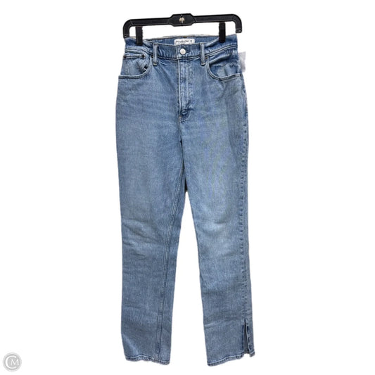 Jeans Straight By Abercrombie And Fitch In Blue Denim, Size: 2