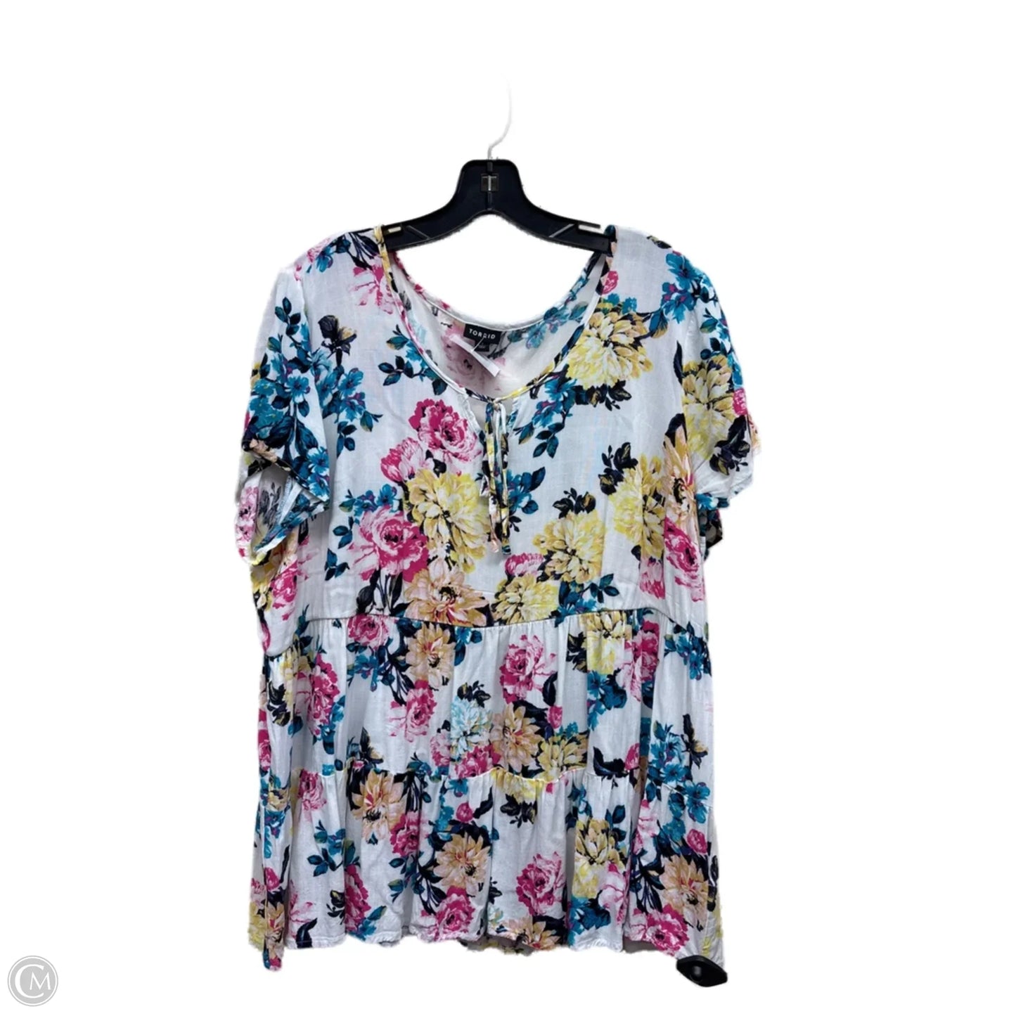 Top Short Sleeve By Torrid In Floral Print, Size: 1x