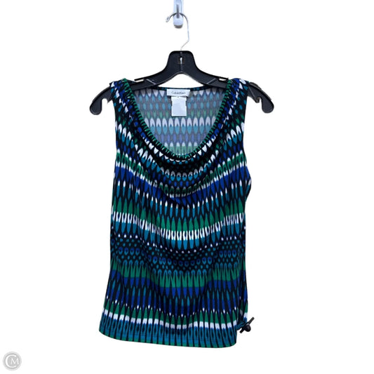 Top Sleeveless By Calvin Klein In Multi-colored, Size: M