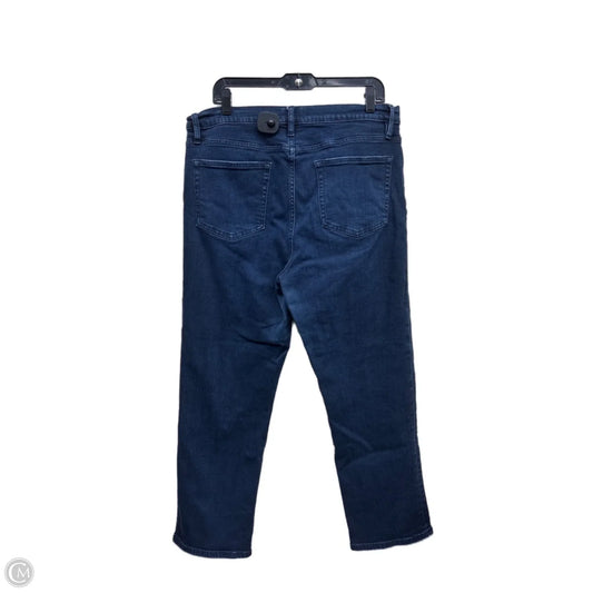 Jeans Straight By Frame In Blue Denim, Size: 14