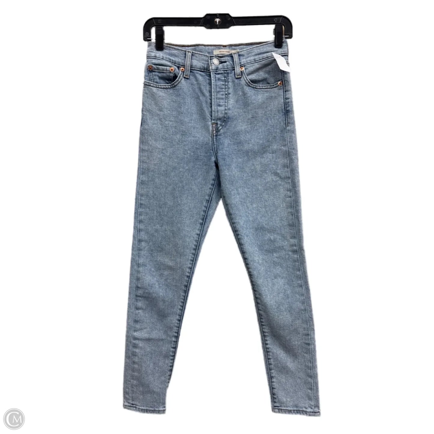 Jeans Skinny By Levis In Blue Denim, Size: 0
