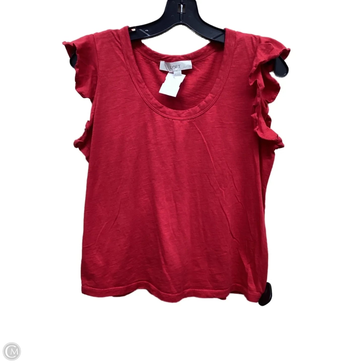 Top Short Sleeve By Loft In Red, Size: Mp