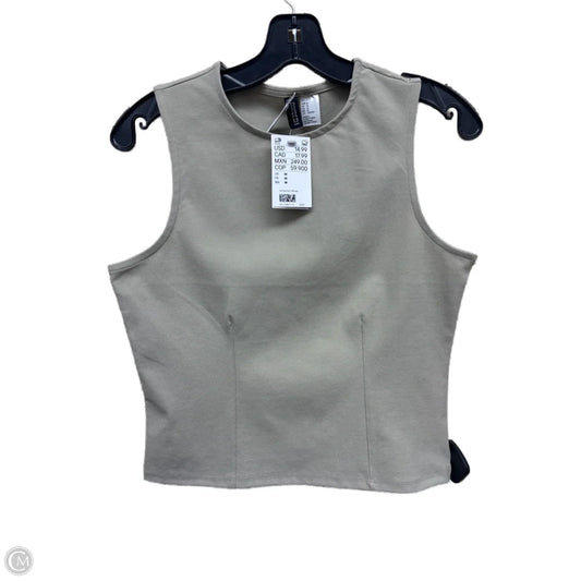 Top Sleeveless By Divided In Beige, Size: M