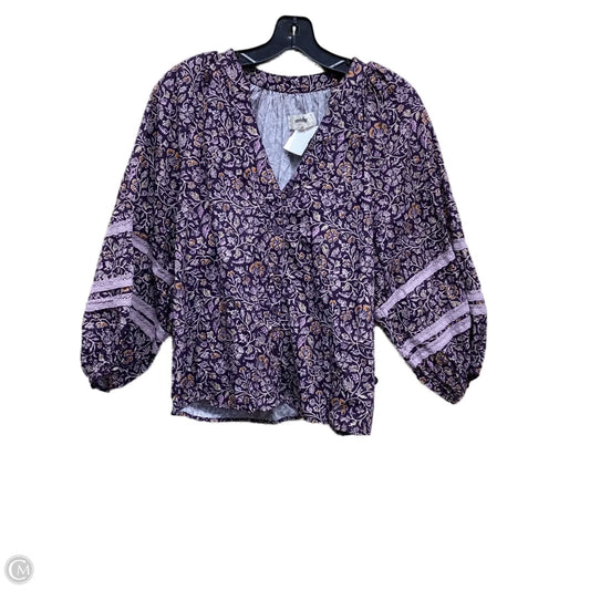 Top Long Sleeve By Porridge In Floral Print, Size: S