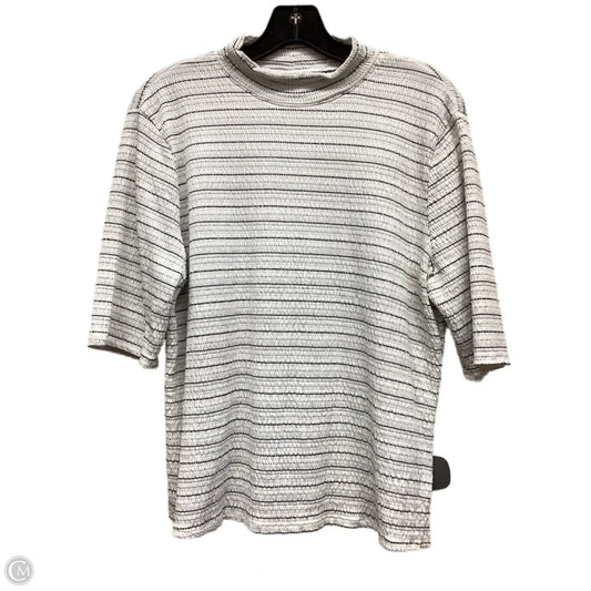 Top Short Sleeve By Apt 9 In Striped Pattern, Size: L