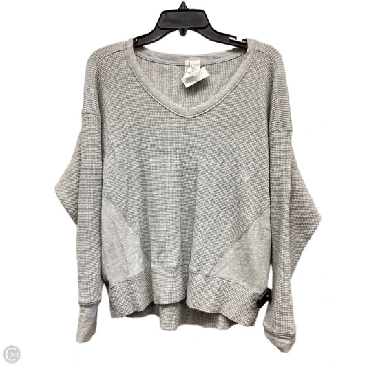 Top Long Sleeve By Aerie In Grey, Size: S