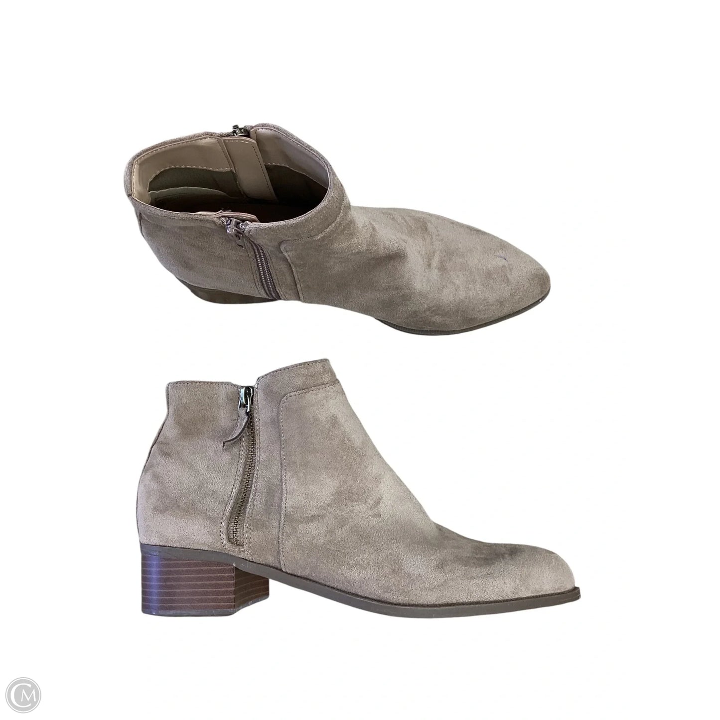 Boots Ankle Heels By Anne Klein In Brown, Size: 9