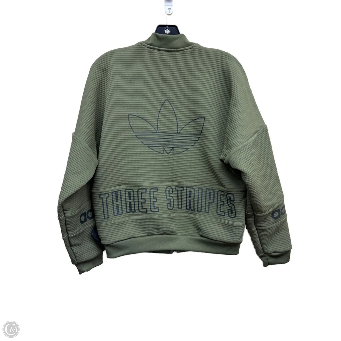 Athletic Jacket By Adidas In Green, Size: S