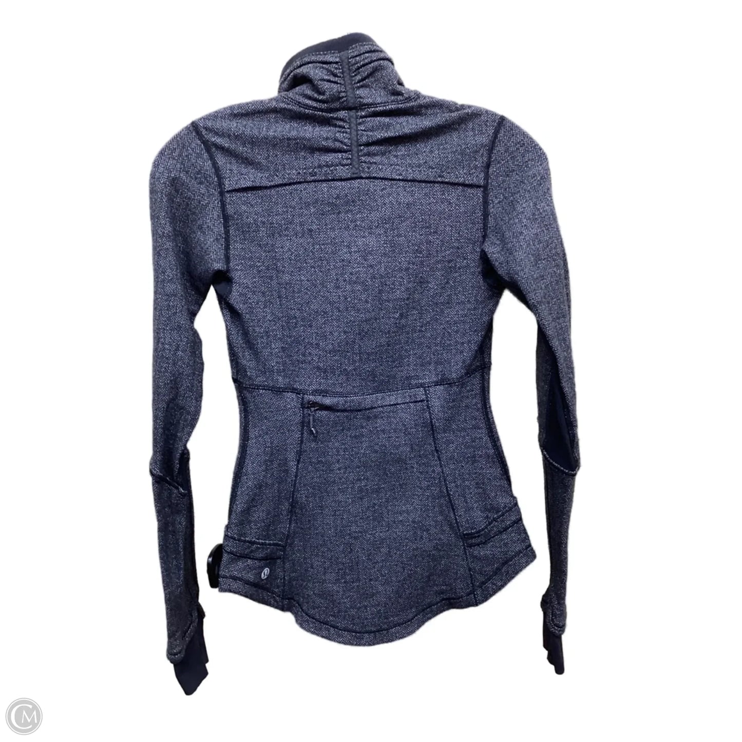 Athletic Jacket By Lululemon In Black & Grey, Size: 2