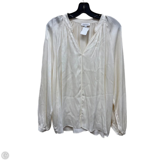Top Long Sleeve By Nordstrom In Cream, Size: Xl