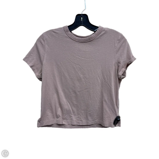 Athletic Top Short Sleeve By Lululemon In Brown, Size: 4