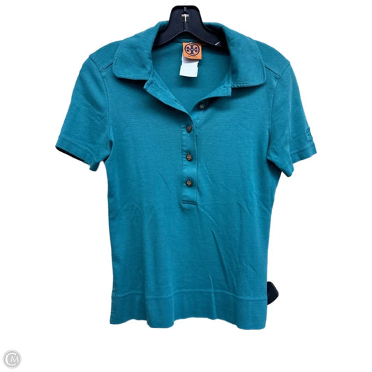 Top Short Sleeve Designer By Tory Burch In Green, Size: S