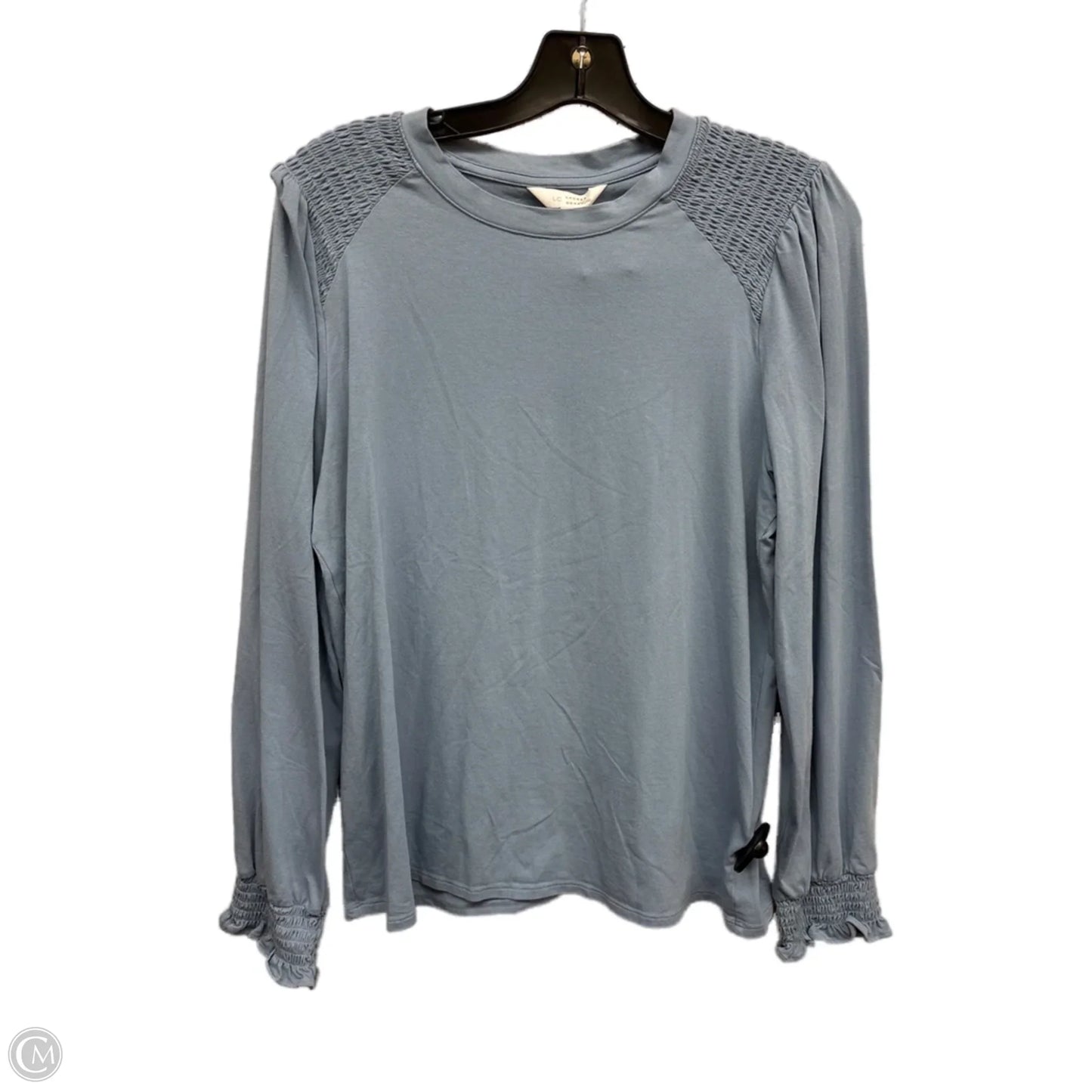 Top Long Sleeve By Lc Lauren Conrad In Blue, Size: L