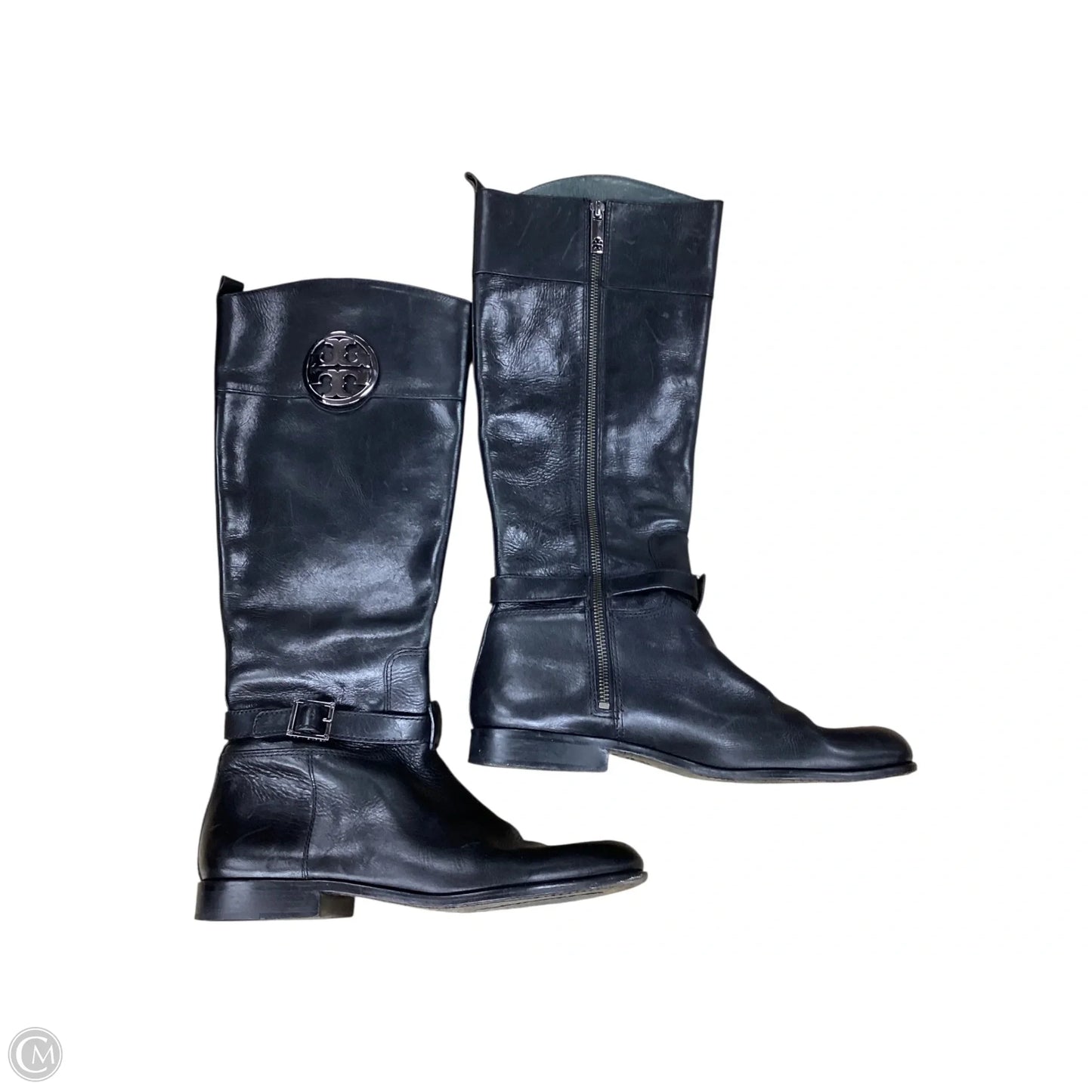 Boots Designer By Tory Burch In Black, Size: 10