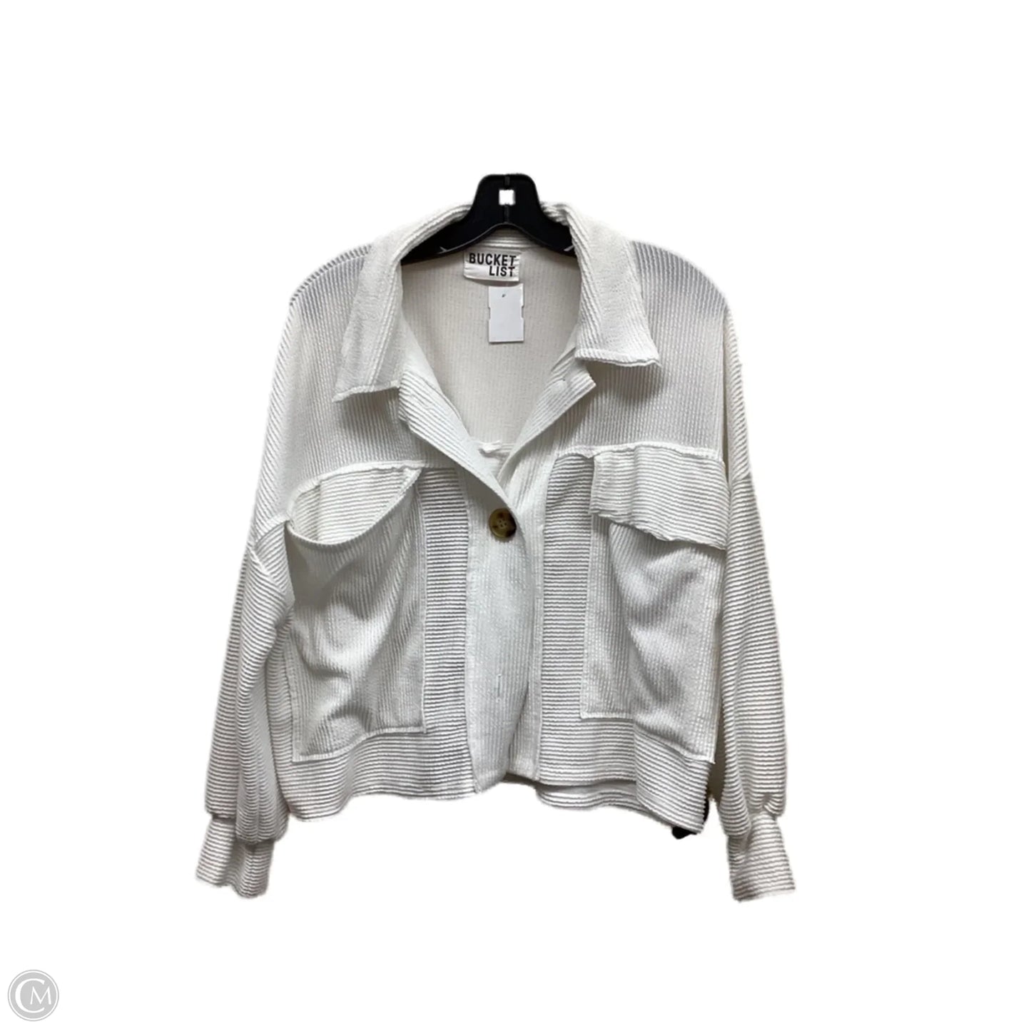 Top Long Sleeve By Clothes Mentor In White, Size: S