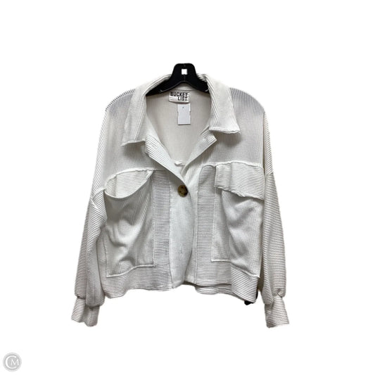 Top Long Sleeve By Clothes Mentor In White, Size: S