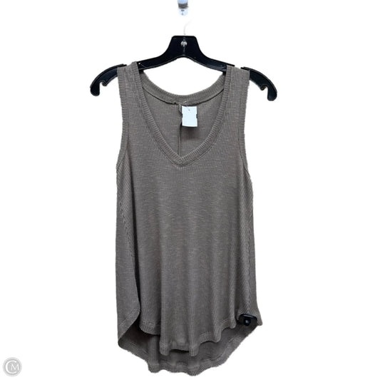 Top Sleeveless By Clothes Mentor In Brown