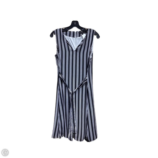 Dress Casual Midi By Banana Republic In Striped Pattern, Size: 4