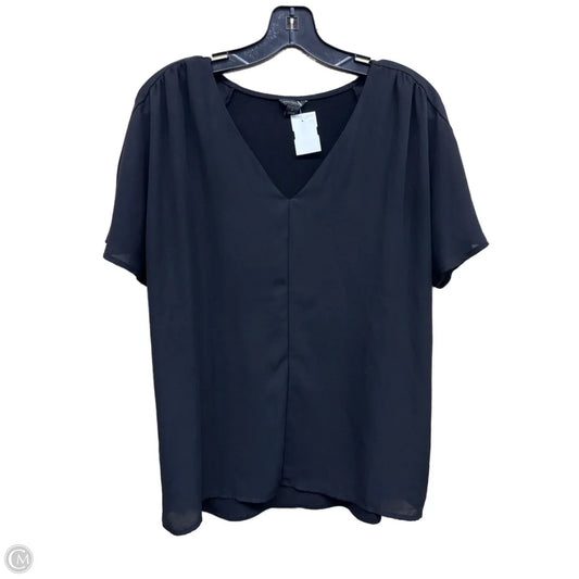 Top Short Sleeve By Ann Taylor In Black, Size: S