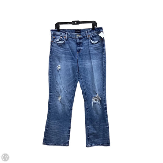 Jeans Straight By Lucky Brand In Blue Denim, Size: 14