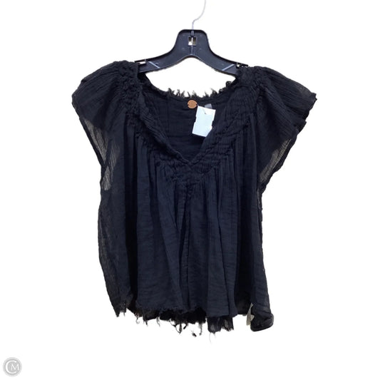 Top Short Sleeve By Free People In Black, Size: Xs