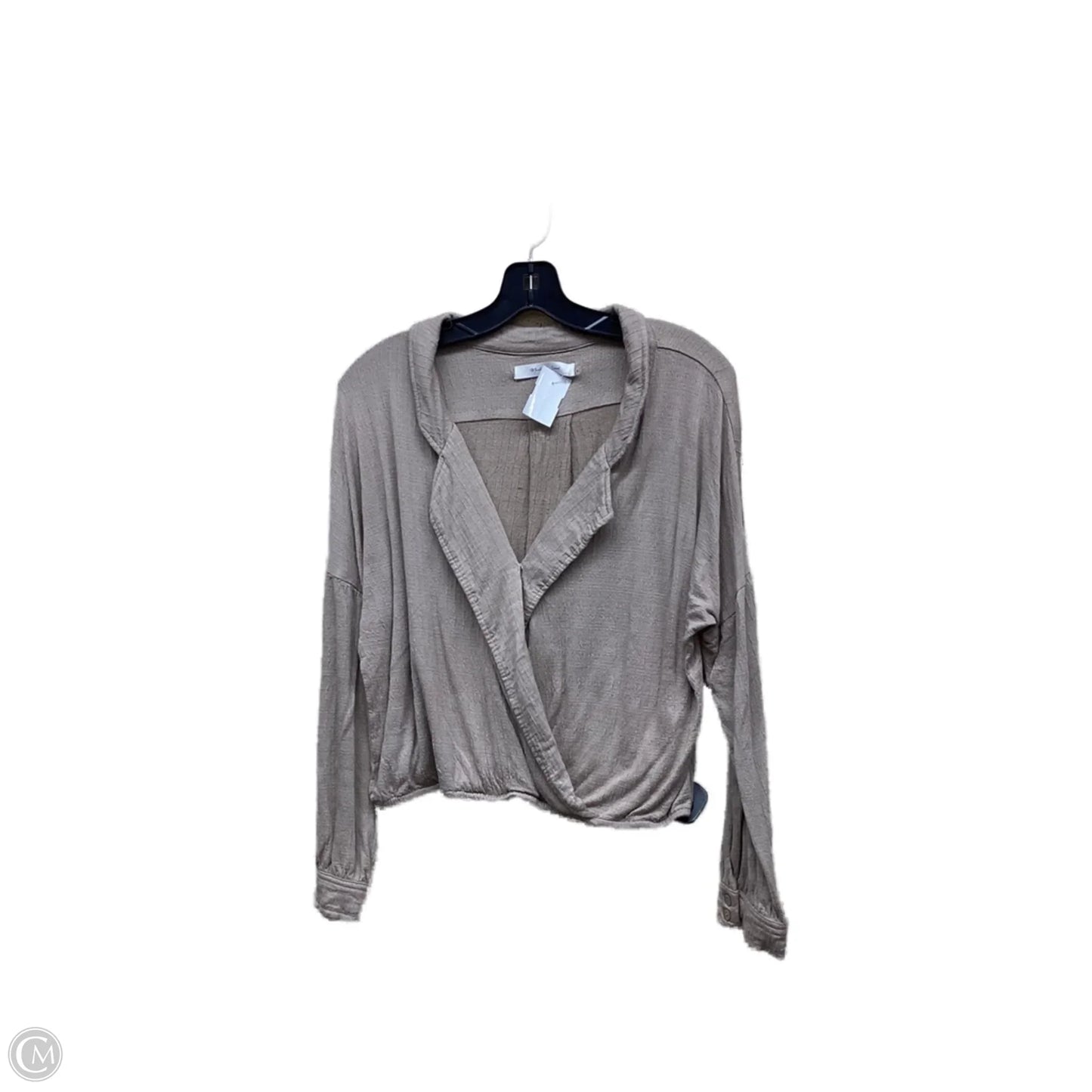 Top Long Sleeve By Mustard Seed In Brown, Size: M