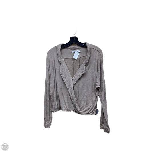 Top Long Sleeve By Mustard Seed In Brown, Size: M
