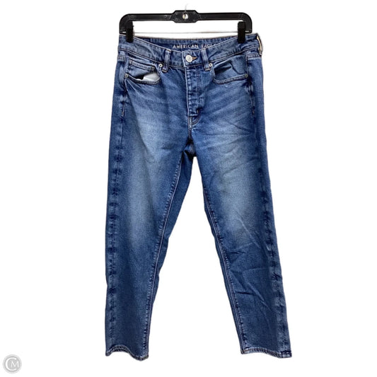 Jeans Straight By American Eagle In Blue Denim, Size: 6