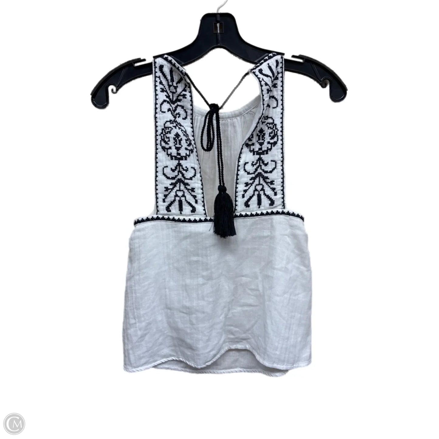 Top Sleeveless By Zara In Black & White, Size: Xs