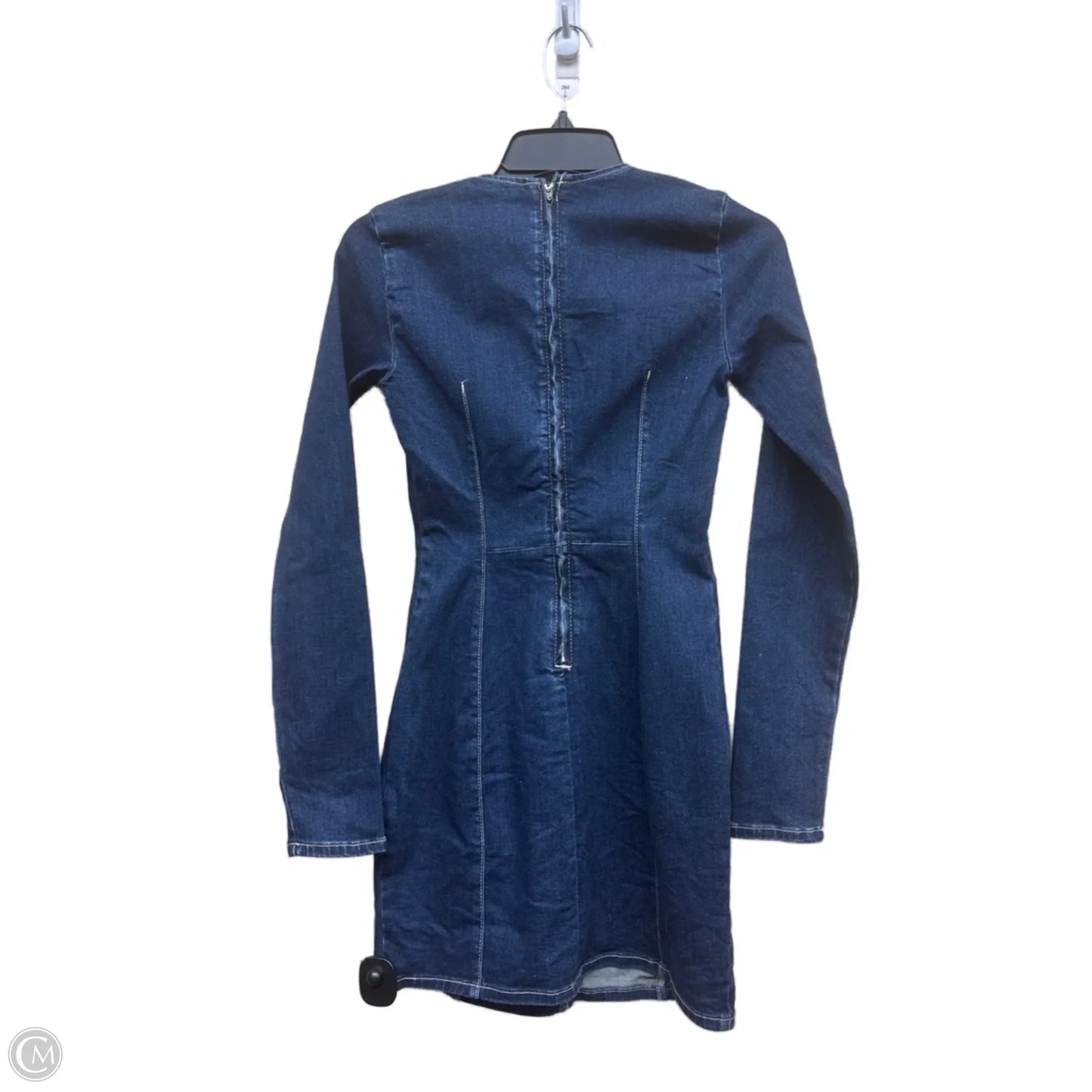 Dress Casual Short By Zara In Blue Denim, Size: Xs