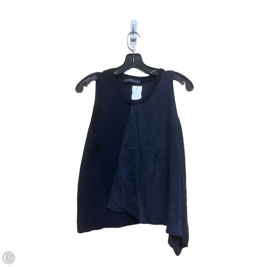 Top Sleeveless By Zara In Navy, Size: S
