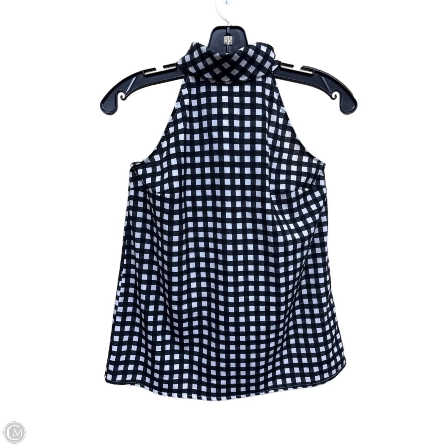 Top Sleeveless By Banana Republic In Checkered Pattern, Size: Xs