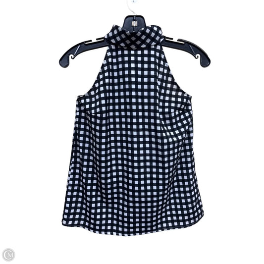 Top Sleeveless By Banana Republic In Checkered Pattern, Size: Xs