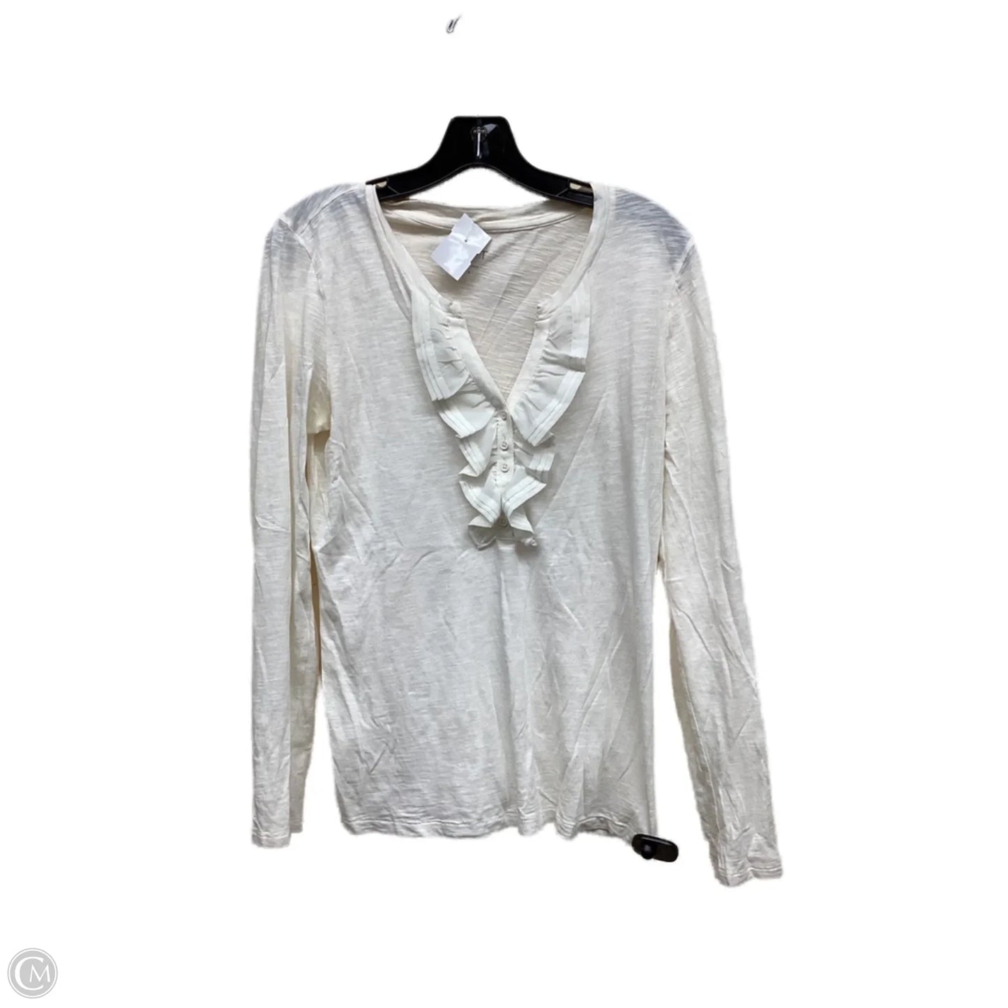 Top Long Sleeve By Loft In Cream, Size: S