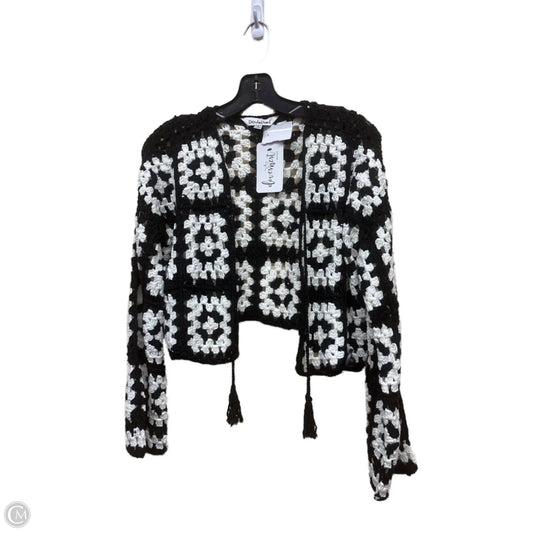 Sweater Cardigan By Davi & Dani In Black & White, Size: S