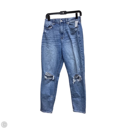 Jeans Straight By American Eagle In Blue Denim, Size: 4