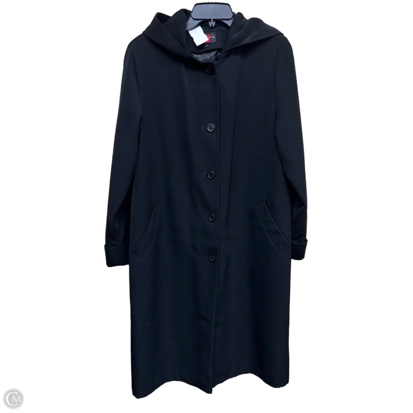 Coat Trench Coat By Gallery In Black, Size: M