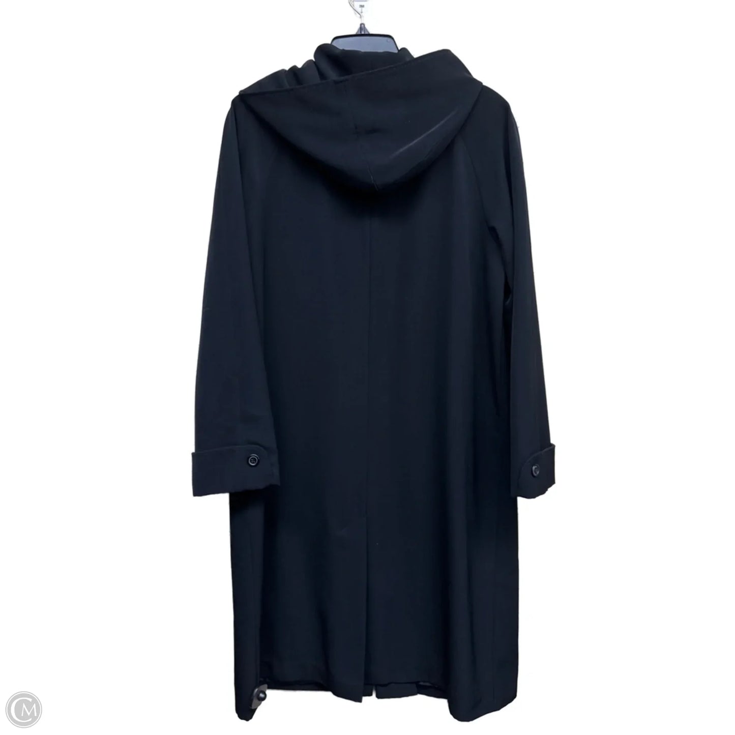 Coat Trench Coat By Gallery In Black, Size: M