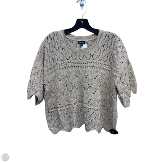 Sweater Short Sleeve By Splendid In Beige, Size: L